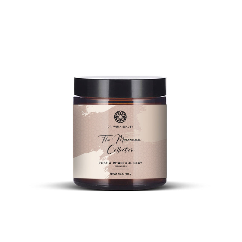 Moroccan Rhassoul Paste With Damask Rose - DR WIMA BEAUTY